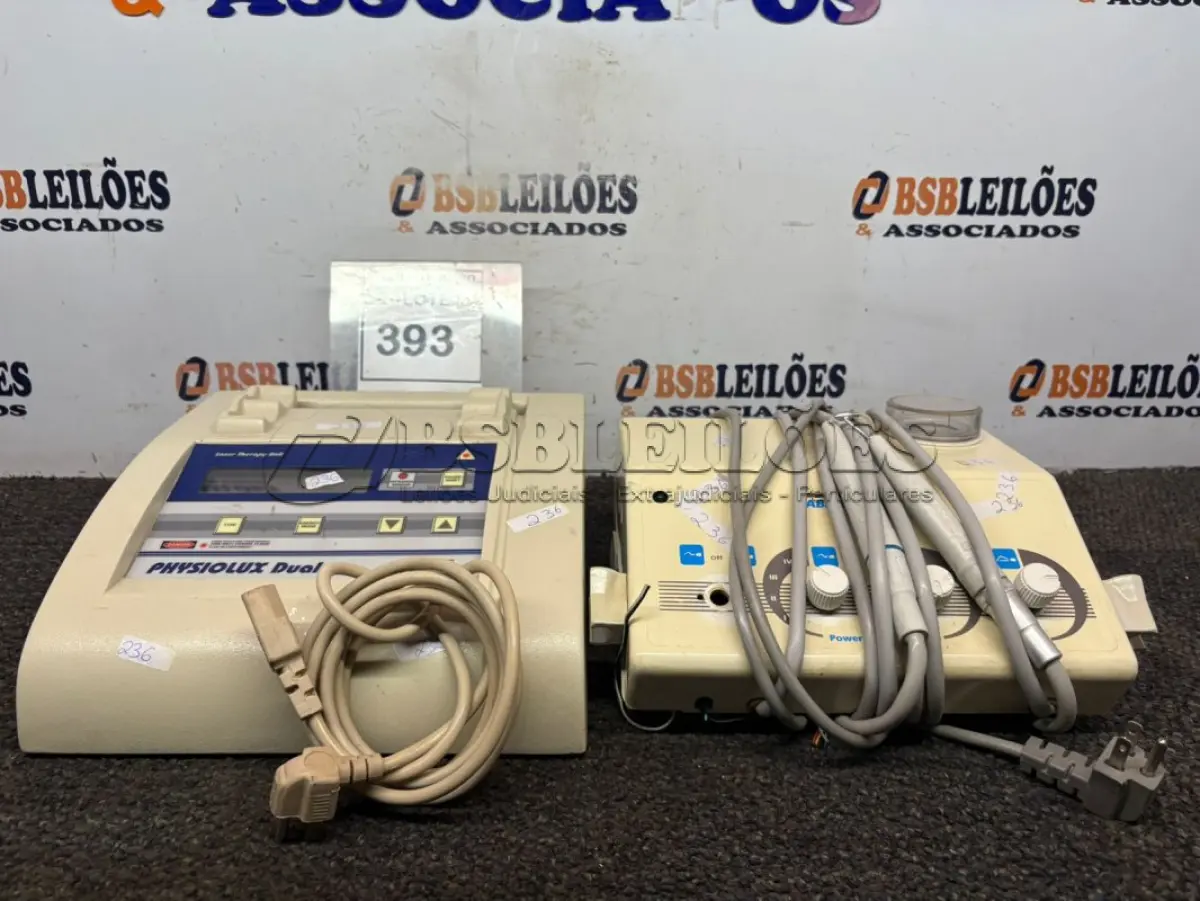 LOTE 393 - 02 APARELHOS DE LASER PARA TRATAMENTOS ESTÉTICOS MODELOS DIVERSOS. (NO ESTADO) ATENÇÃO! FAZER A VISITAÇÃO ANTES DE ARREMATAR, NÃO SABEMOS SE FUNCIONA. LEILÃO NÃO TEM GARANTIA E NEM DEVOLUÇÃO, SUJEITO A POSSÍVEIS AVARIAS VISÍVEIS/OCULTAS E/OU AUSÊNCIA DE COMPONENTES.