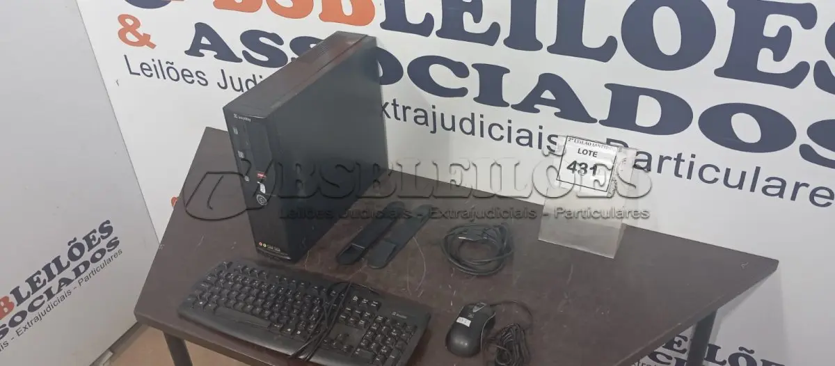 LOTE 431 - 01 CPU INFORWAY 4GB HD 500, 01 MOUSE, 01 TECLADO, 01 BASE DE CPU, 01 CABO DE FORÇA. (NO ESTADO) ATENÇÃO! FAZER A VISITAÇÃO ANTE S DE ARREMATAR, NÃO SABEMOS SE FUNCIONA. LEILÃO NÃO TEM GARANTIA E NEM DEVOLUÇÃO, SUJEITO A POSSÍVEIS AVARIAS VISÍVEIS/OCULTAS E/OU AUSÊNCIA DE COMPONENTES.