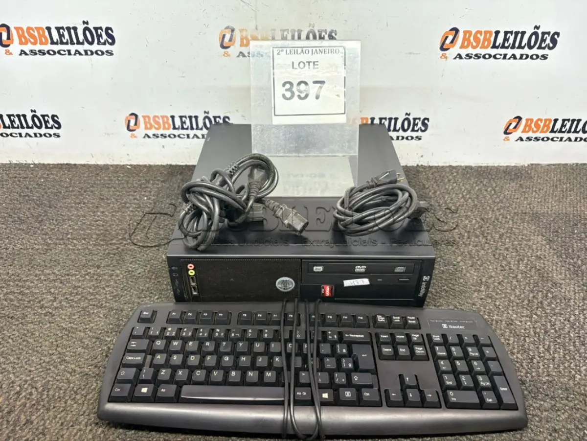 LOTE 397 - 01 CPU INFORWAY 4GB HD 500, 01 MOUSE , 01 TECLADO , 01 BASE DE CPU, 01 CABO DE FORÇA. (NO ESTADO) ATENÇÃO! FAZER A VISITAÇÃO ANTES DE ARREMATAR, NÃO SABEMOS SE FUNCIONA. LEILÃO NÃO TEM GARANTIA E NEM DEVOLUÇÃO, SUJEITO A POSSÍVEIS AVARIAS VISÍVEIS/OCULTAS E/OU AUSÊNCIA DE COMPONENTES.