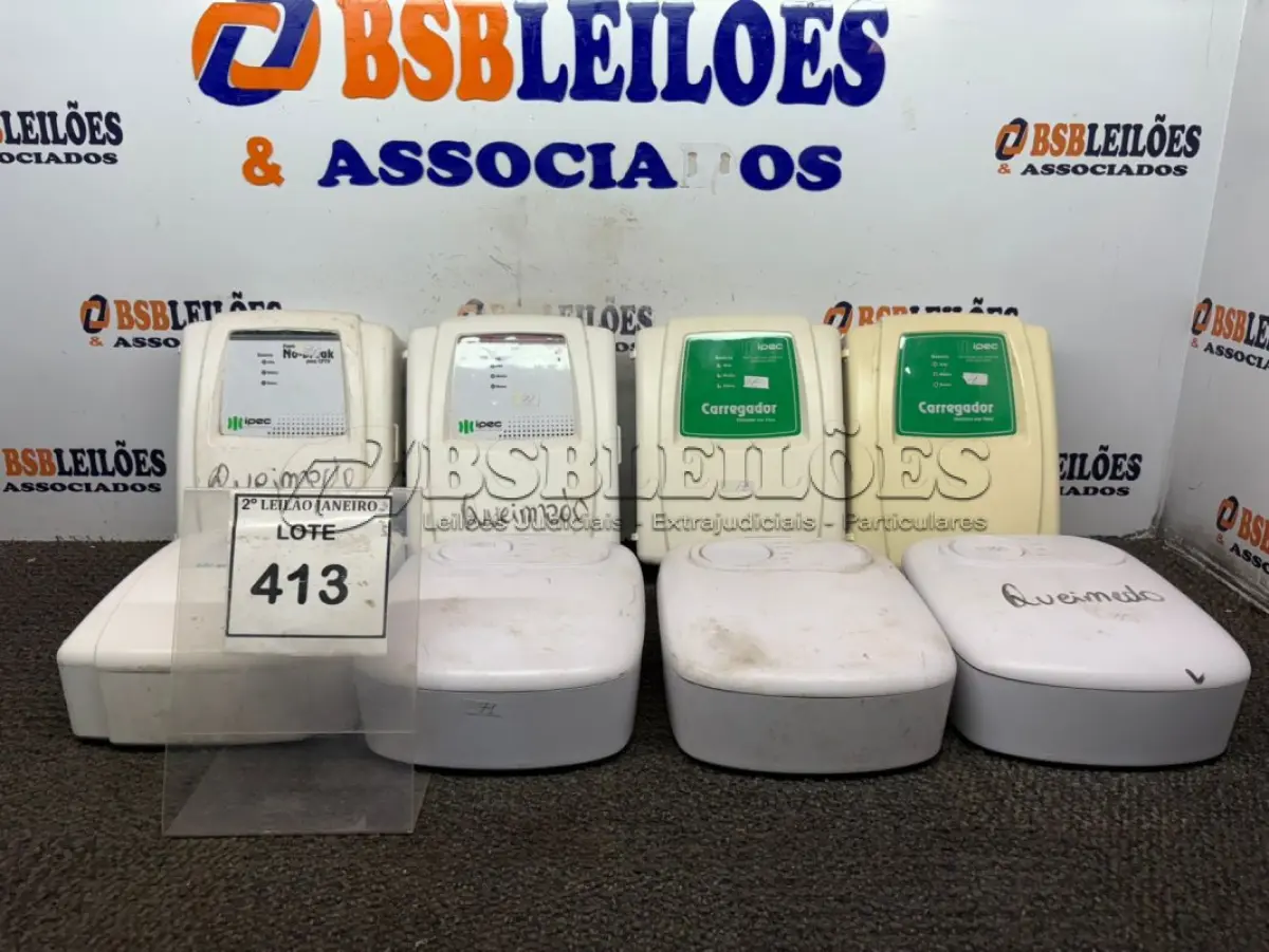 LOTE 413 - 03 CENTRAIS ELÉTRICAS E 05 CARREGADORES ELETRÔNICOS MARCAS E MODELOS DIVERSOS. (NO ESTADO) ATENÇÃO! FAZER A VISITAÇÃO ANTES DE ARREMATAR, NÃO SABEMOS SE FUNCIONA. LEILÃO NÃO TEM GARANTIA E NEM DEVOLUÇÃO, SUJEITO A POSSÍVEIS AVARIAS VISÍVEIS/OCULTAS E/OU AUSÊNCIA DE COMPONENTES.