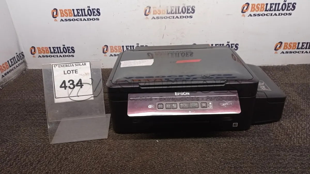 LOTE 434 - 01 IMPRESSORA EPSON I375 WIFI. (NO ESTADO) ATENÇÃO! FAZER A VISITAÇÃO ANTES DE ARREMATAR, NÃO SABEMOS SE FUNCIONA, LEILÃO NÃO TEM GARANTIA E NEM DEVOLUÇÃO, SUJEITO A POSSÍVEIS AVARIAS VISÍVEIS/OCULTAS E/OU 