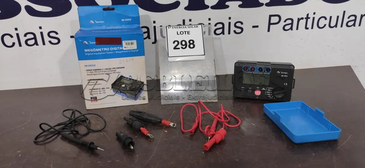LOTE 298 - 01 MEGÔMETRO DIGITAL. (NO ESTADO) ATENÇÃO! FAZER A VISITAÇÃO ANTES DE ARREMATAR, NÃO SABEMOS SE FUNCIONA, LEILÃO NÃO TEM GARANTIA E NEM DEVOLUÇÃO, SUJEITO A POSSÍVEIS AVARIAS VISÍVEIS/OCULTAS E/OU AUSÊNCIA DE COMPONENTES.