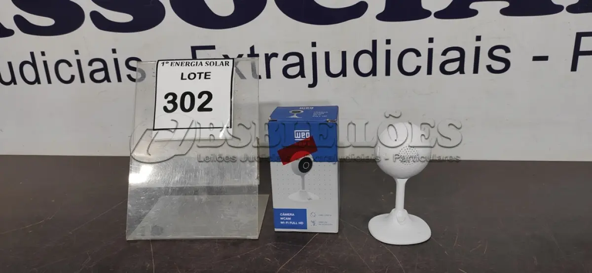 LOTE 302 - 01 CÂMERA WCAM WIFI FULL HD MARCA WEG (NO ESTADO) ATENÇÃO! FAZER A VISITAÇÃO ANTES DE ARREMATAR, NÃO SABEMOS SE FUNCIONA, LEILÃO NÃO TEM GARANTIA E NEM DEVOLUÇÃO, SUJEITO A POSSÍVEIS AVARIAS VISÍVEIS/OCULTAS E/OU AUSÊNCIA DE COMPONENTES.