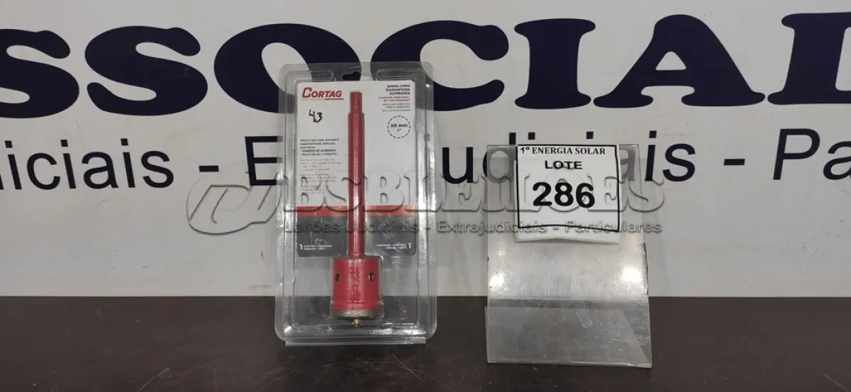 LOTE 286 - 01 SERRA COPO PARA ALVENARIA N*50MM. (NO ESTADO) ATENÇÃO! FAZER A VISITAÇÃO ANTES DE ARREMATAR, NÃO SABEMOS SE FUNCIONA, LEILÃO NÃO TEM GARANTIA E NEM DEVOLUÇÃO, SUJEITO A POSSÍVEIS AVARIAS VISÍVEIS/OCULTAS E/OU AUSÊNCIA DE COMPONENTES.