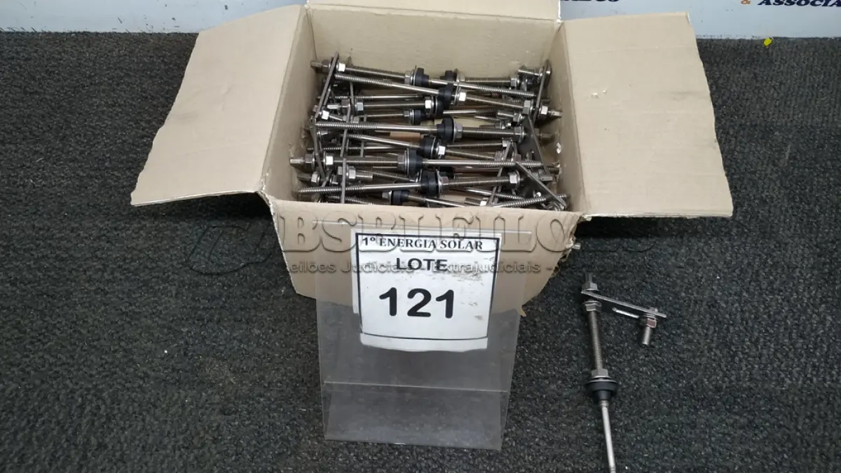 LOTE 121 - 01 CAIXA COM PARAFUSOS DE FIXAÇÃO METÁLICO M10 X 250MM AÇO INOX.  (NO ESTADO) ATENÇÃO! FAZER A VISITAÇÃO ANTES DE ARREMATAR, NÃO SABEMOS SE FUNCIONA, LEILÃO NÃO TEM GARANTIA E NEM DEVOLUÇÃO, SUJEITO A POSSÍVEIS AVARIAS VISÍVEIS/OCULTAS E/OU AUSÊNCIA DE COMPONENTES.