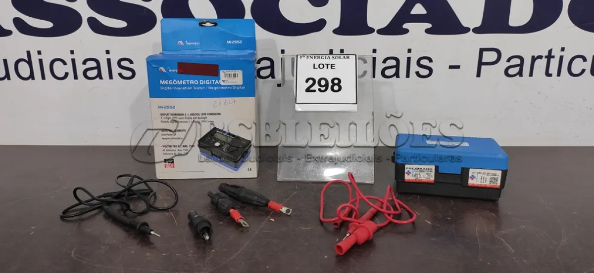 LOTE 298 - 01 MEGÔMETRO DIGITAL. (NO ESTADO) ATENÇÃO! FAZER A VISITAÇÃO ANTES DE ARREMATAR, NÃO SABEMOS SE FUNCIONA, LEILÃO NÃO TEM GARANTIA E NEM DEVOLUÇÃO, SUJEITO A POSSÍVEIS AVARIAS VISÍVEIS/OCULTAS E/OU AUSÊNCIA DE COMPONENTES.