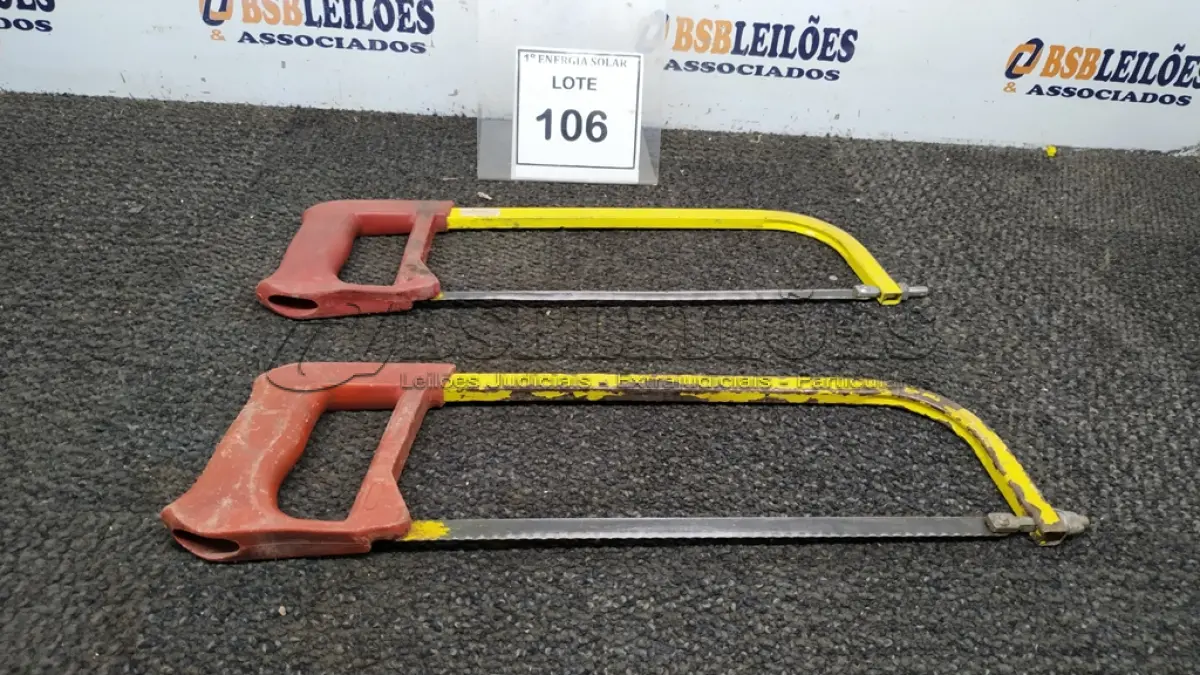 LOTE 106 - 02 ARCOS DE SERRA. (NO ESTADO) ATENÇÃO! FAZER A VISITAÇÃO ANTES DE ARREMATAR, NÃO SABEMOS SE FUNCIONA, LEILÃO NÃO TEM GARANTIA E NEM DEVOLUÇÃO, SUJEITO A POSSÍVEIS AVARIAS VISÍVEIS/OCULTAS E/OU AUSÊNCIA DE COMPONENTES.