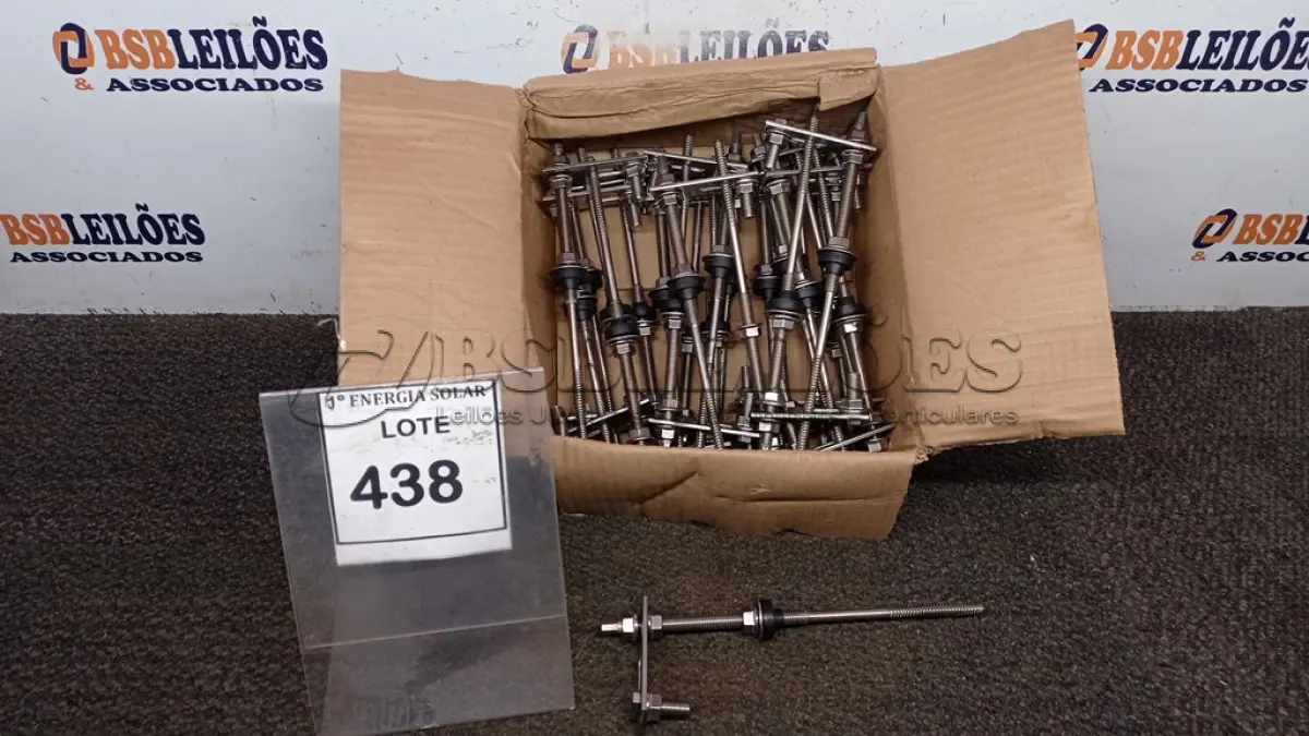 LOTE 438 - 01 CAIXA COM PARAFUSOS DE FIXAÇÃO METÁLICO M10 X 250MM AÇO INOX.  (NO ESTADO) ATENÇÃO! FAZER A VISITAÇÃO ANTES DE ARREMATAR, NÃO SABEMOS SE FUNCIONA, LEILÃO NÃO TEM GARANTIA E NEM DEVOLUÇÃO, SUJEITO A POSSÍVEIS AVARIAS VISÍVEIS/OCULTAS E/OU 