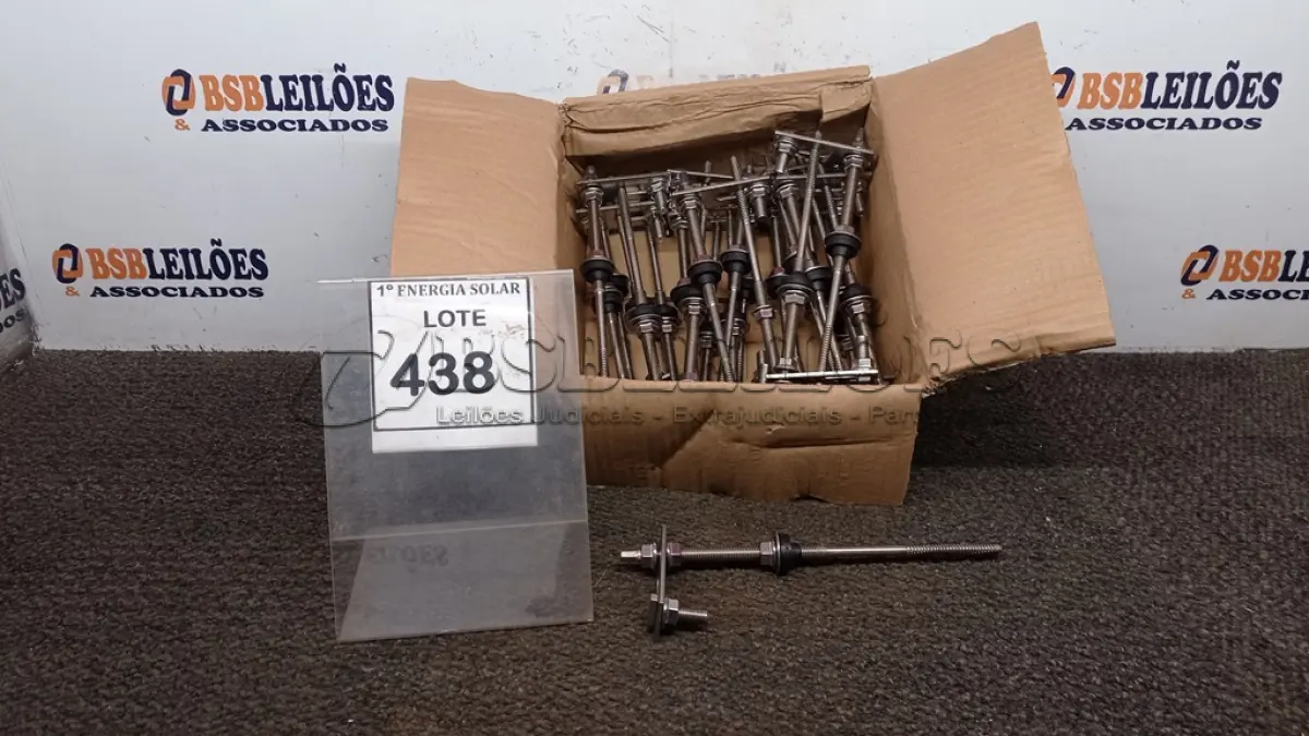 LOTE 438 - 01 CAIXA COM PARAFUSOS DE FIXAÇÃO METÁLICO M10 X 250MM AÇO INOX.  (NO ESTADO) ATENÇÃO! FAZER A VISITAÇÃO ANTES DE ARREMATAR, NÃO SABEMOS SE FUNCIONA, LEILÃO NÃO TEM GARANTIA E NEM DEVOLUÇÃO, SUJEITO A POSSÍVEIS AVARIAS VISÍVEIS/OCULTAS E/OU 