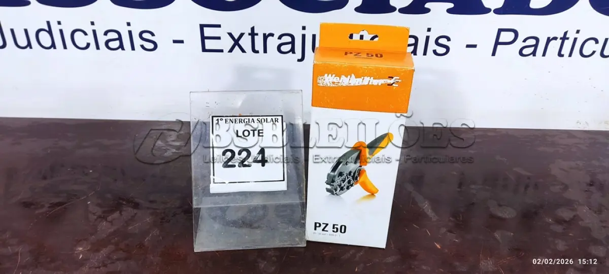 LOTE 224 - 01 ALICATE PARA CRIMPAGEM WEIDMULLER PZ 50. (NO ESTADO) ATENÇÃO! FAZER A VISITAÇÃO ANTES DE ARREMATAR, NÃO SABEMOS SE FUNCIONA, LEILÃO NÃO TEM GARANTIA E NEM DEVOLUÇÃO, SUJEITO A POSSÍVEIS AVARIAS VISÍVEIS/OCULTAS E/OU AUSÊNCIA DE COMPONENTES.