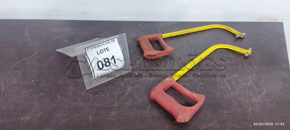 LOTE 081 - 02 ARCOS DE SERRA. (NO ESTADO) ATENÇÃO! FAZER A VISITAÇÃO ANTES DE ARREMATAR, NÃO SABEMOS SE FUNCIONA, LEILÃO NÃO TEM GARANTIA E NEM DEVOLUÇÃO, SUJEITO A POSSÍVEIS AVARIAS VISÍVEIS/OCULTAS E/OU AUSÊNCIA DE COMPONENTES.