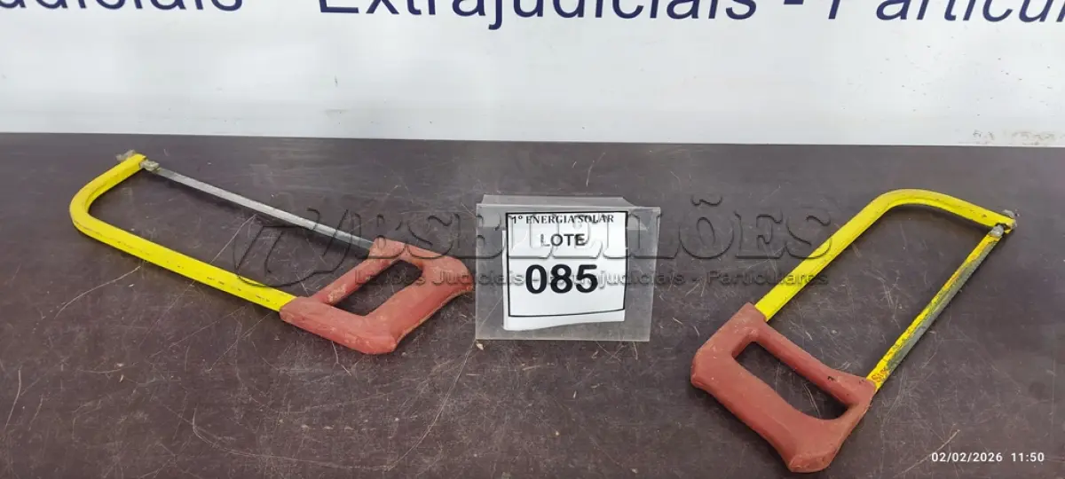 LOTE 085 - 02 ARCOS DE SERRA E 3 PONTEIROS. (NO ESTADO) ATENÇÃO! FAZER A VISITAÇÃO ANTES DE ARREMATAR, NÃO SABEMOS SE FUNCIONA, LEILÃO NÃO TEM GARANTIA E NEM DEVOLUÇÃO, SUJEITO A POSSÍVEIS AVARIAS VISÍVEIS/OCULTAS E/OU AUSÊNCIA DE COMPONENTES.