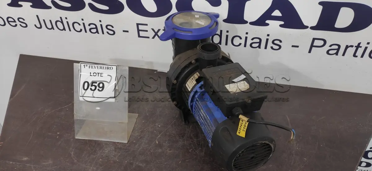 LOTE 059 - 01 BOMBA COM PRÉ FILTRO PRA PISCINA MARCA SIBRAPE. (NO ESTADO) ATENÇÃO! FAZER A VISITAÇÃO ANTES DE ARREMATAR, NÃO SABEMOS SE FUNCIONA, LEILÃO NÃO TEM GARANTIA E NEM DEVOLUÇÃO, SUJEITO A POSSÍVEIS AVARIAS VISÍVEIS/OCULTAS E/OU AUSÊNCIA DE COMPONENTES.
