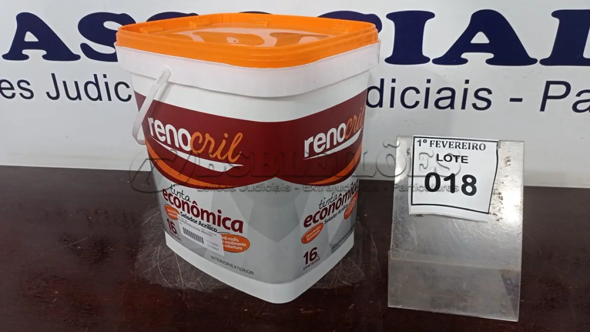 LOTE 018 - 01 BALDE DE SELADOR ACRÍLICO 16L INTERIOR/EXTERIOR MARCA RENOCRIL. (NO ESTADO) ATENÇÃO! FAZER A VISITAÇÃO ANTES DE ARREMATAR, NÃO SABEMOS SE FUNCIONA, LEILÃO NÃO TEM GARANTIA E NEM DEVOLUÇÃO, SUJEITO A POSSÍVEIS AVARIAS VISÍVEIS/OCULTAS E/OU AUSÊNCIA DE COMPONENTES.
