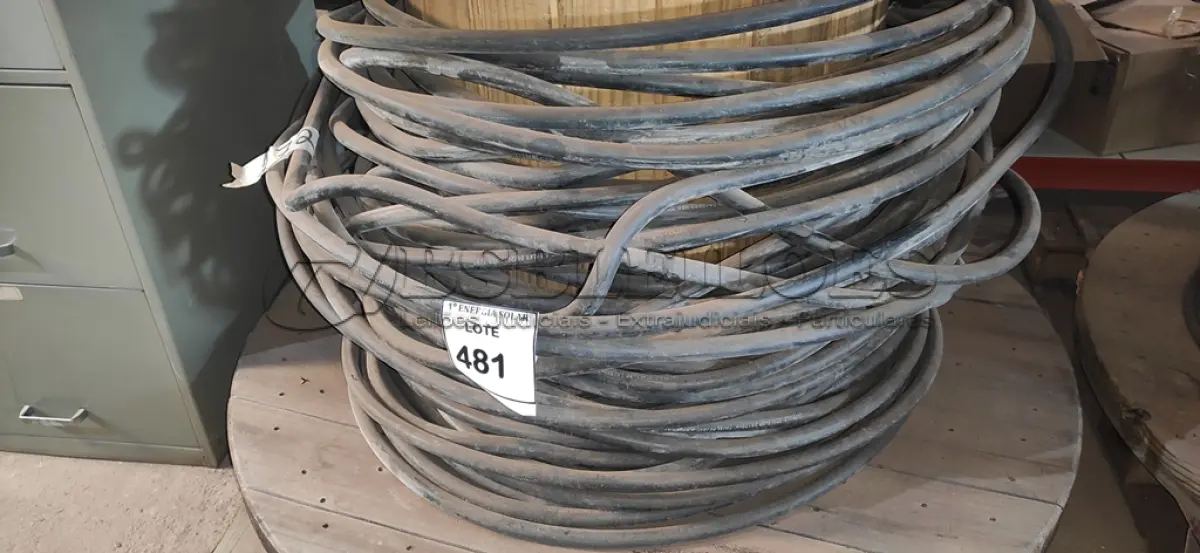 LOTE 481 - 172M DE FIO DE ALUMÍNIO ISOLADO PRETO 150MM. (NO ESTADO) ATENÇÃO! FAZER A VISITAÇÃO ANTES DE ARREMATAR, NÃO SABEMOS SE FUNCIONA, LEILÃO NÃO TEM GARANTIA E NEM DEVOLUÇÃO, SUJEITO A POSSÍVEIS AVARIAS VISÍVEIS/OCULTAS