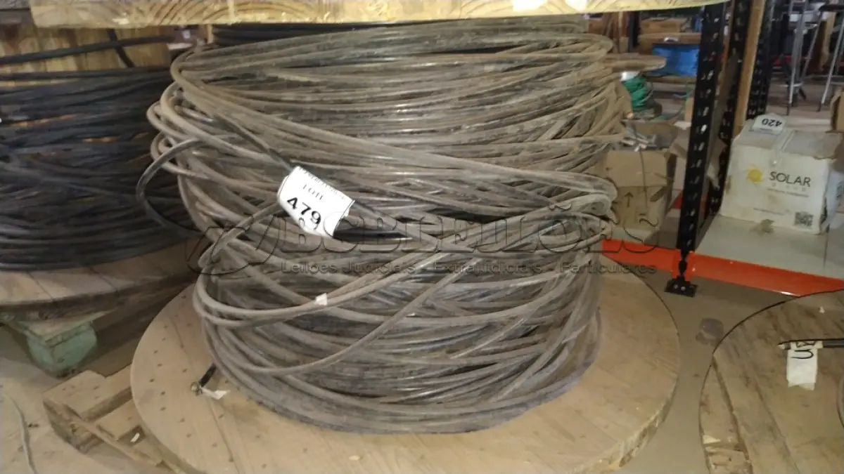 LOTE 479 - 325M DE FIO DE COBRE ISOLADO PRETO 0,50MM. (NO ESTADO) ATENÇÃO! FAZER A VISITAÇÃO ANTES DE ARREMATAR, NÃO SABEMOS SE FUNCIONA, LEILÃO NÃO TEM GARANTIA E NEM DEVOLUÇÃO, SUJEITO A POSSÍVEIS AVARIAS VISÍVEIS/OCULTAS