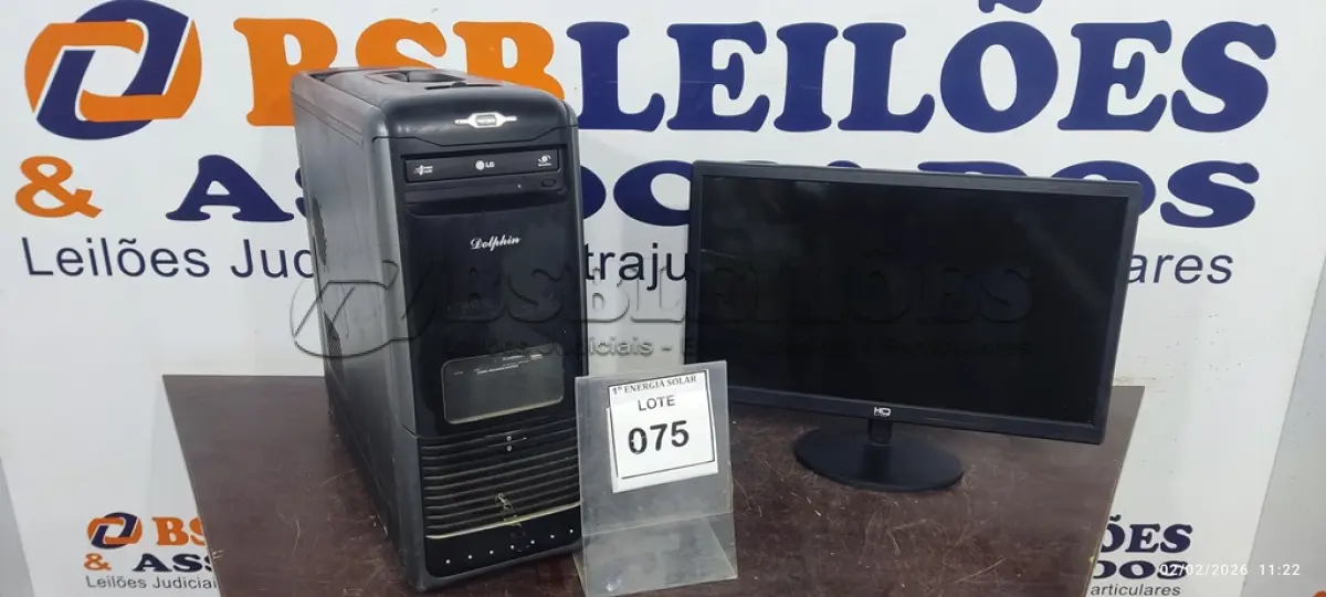 LOTE 075 - 01 CPU COM 01 MONITOR HP. (NO ESTADO) ATENÇÃO! FAZER A VISITAÇÃO ANTES DE ARREMATAR, NÃO SABEMOS SE FUNCIONA, LEILÃO NÃO TEM GARANTIA E NEM DEVOLUÇÃO, SUJEITO A POSSÍVEIS AVARIAS VISÍVEIS/OCULTAS E/OU AUSÊNCIA DE COMPONENTES.
