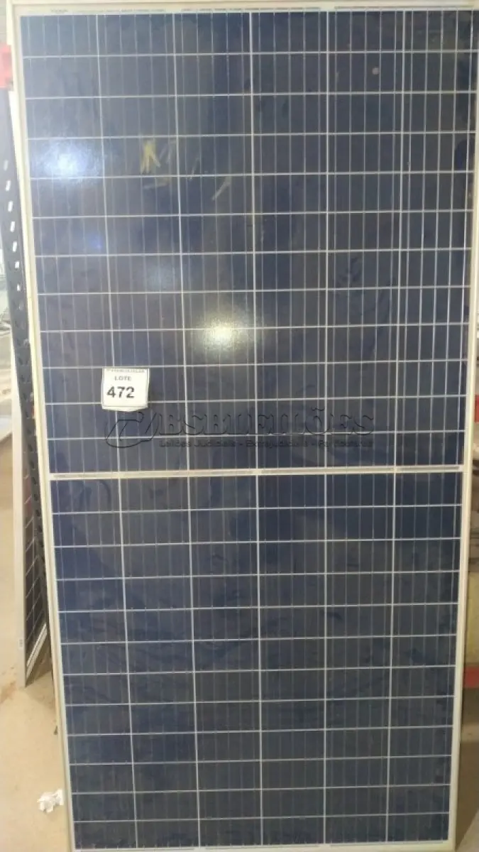 LOTE 472 - 01 MÓDULO SOLAR 385 WATTS. (NO ESTADO) ATENÇÃO! FAZER A VISITAÇÃO ANTES DE ARREMATAR, NÃO SABEMOS SE FUNCIONA, LEILÃO NÃO TEM GARANTIA E NEM DEVOLUÇÃO, SUJEITO A POSSÍVEIS AVARIAS VISÍVEIS/OCULTAS