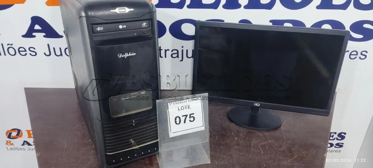 LOTE 075 - 01 CPU COM 01 MONITOR HP. (NO ESTADO) ATENÇÃO! FAZER A VISITAÇÃO ANTES DE ARREMATAR, NÃO SABEMOS SE FUNCIONA, LEILÃO NÃO TEM GARANTIA E NEM DEVOLUÇÃO, SUJEITO A POSSÍVEIS AVARIAS VISÍVEIS/OCULTAS E/OU AUSÊNCIA DE COMPONENTES.