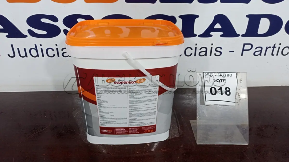 LOTE 018 - 01 BALDE DE SELADOR ACRÍLICO 16L INTERIOR/EXTERIOR MARCA RENOCRIL. (NO ESTADO) ATENÇÃO! FAZER A VISITAÇÃO ANTES DE ARREMATAR, NÃO SABEMOS SE FUNCIONA, LEILÃO NÃO TEM GARANTIA E NEM DEVOLUÇÃO, SUJEITO A POSSÍVEIS AVARIAS VISÍVEIS/OCULTAS E/OU AUSÊNCIA DE COMPONENTES.
