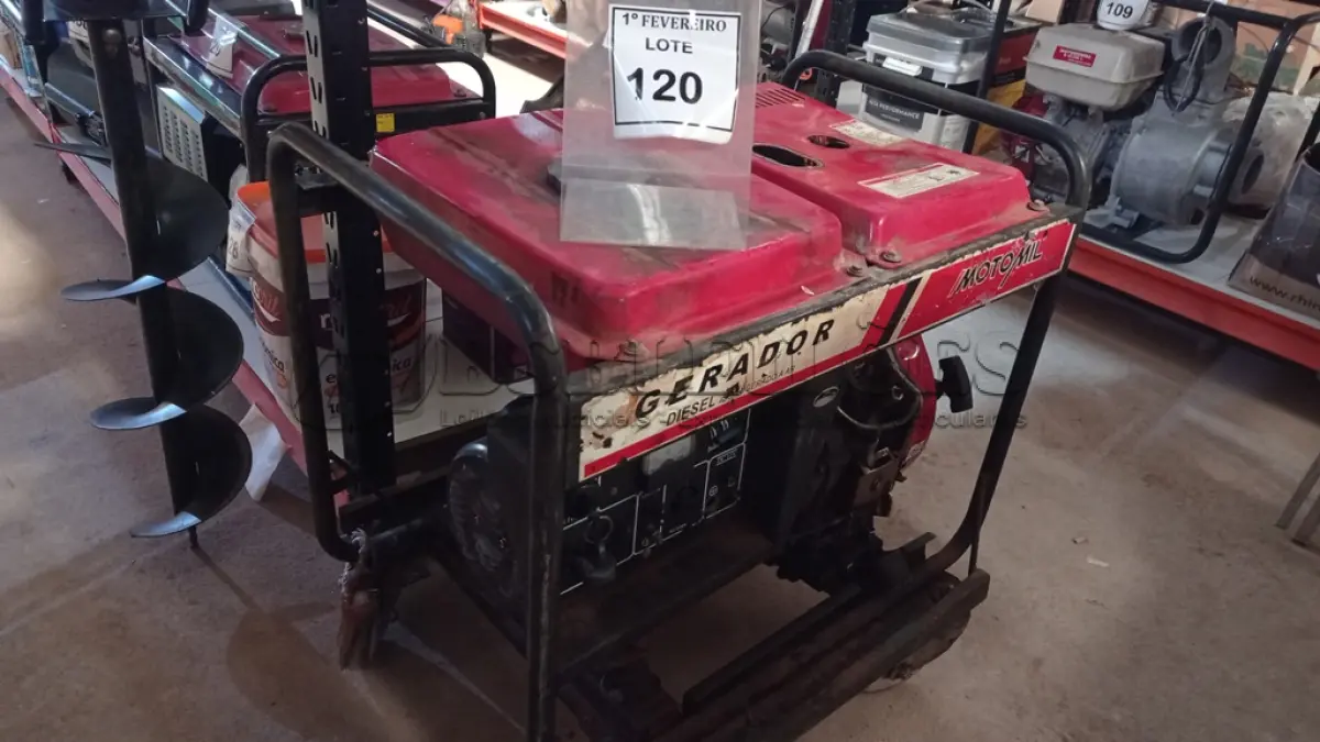 LOTE 120 - 01 GERADOR A DIESEL MODELO MDG5000CLE DE 5.000KVA. (NO ESTADO) ATENÇÃO! FAZER A VISITAÇÃO ANTES DE ARREMATAR, NÃO SABEMOS SE FUNCIONA, LEILÃO NÃO TEM GARANTIA E NEM DEVOLUÇÃO, SUJEITO A POSSÍVEIS AVARIAS VISÍVEIS/OCULTAS E/OU AUSÊNCIA DE COMPONENTES.