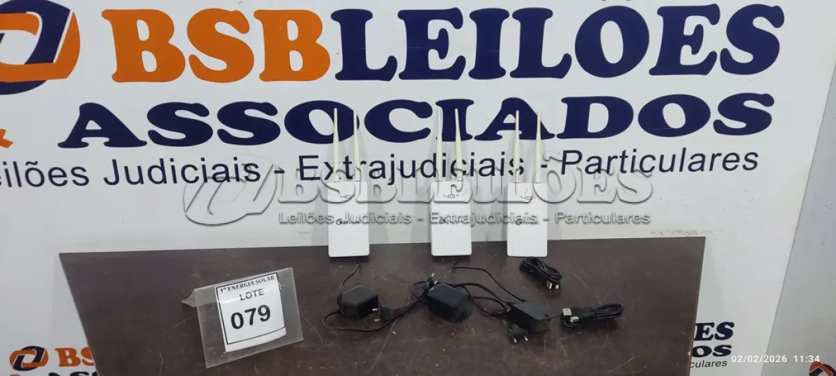 LOTE 079 - 03 ROTEADORES TIANJIE 4G. (NO ESTADO) ATENÇÃO! FAZER A VISITAÇÃO ANTES DE ARREMATAR, NÃO SABEMOS SE FUNCIONA, LEILÃO NÃO TEM GARANTIA E NEM DEVOLUÇÃO, SUJEITO A POSSÍVEIS AVARIAS VISÍVEIS/OCULTAS E/OU AUSÊNCIA DE COMPONENTES.