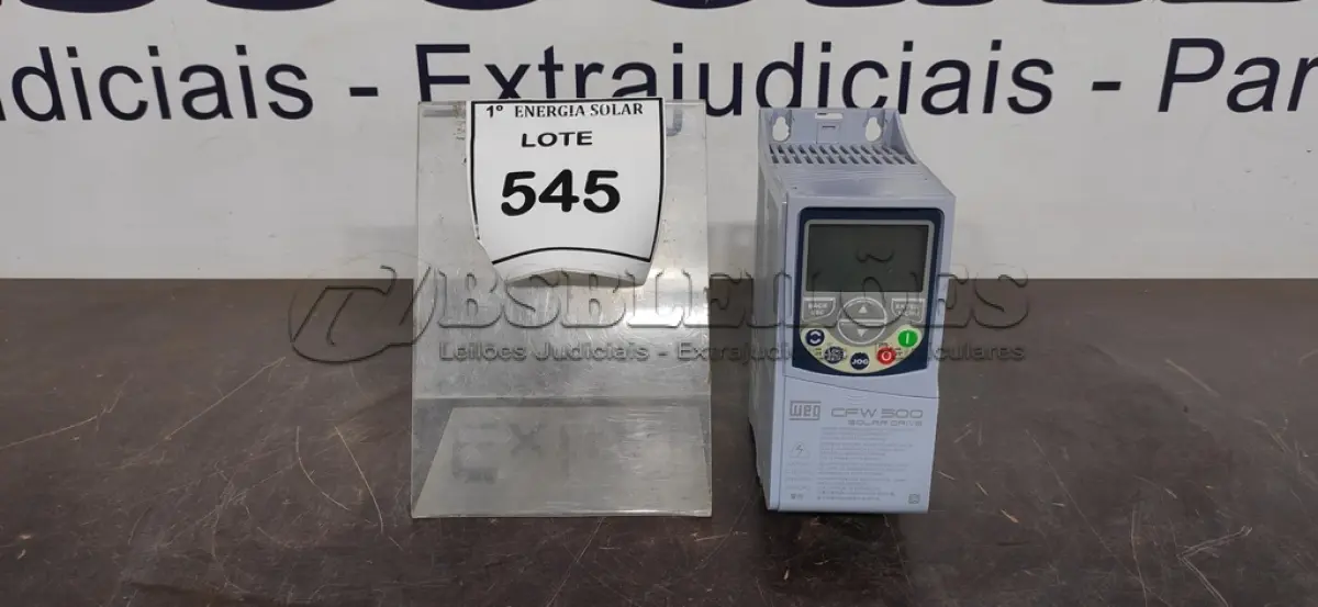 LOTE 545 - 01 INVERSOR DE FREQUÊNCIA CFW500. (NO ESTADO) ATENÇÃO! FAZER A VISITAÇÃO ANTES DE ARREMATAR, NÃO SABEMOS SE FUNCIONA, LEILÃO NÃO TEM GARANTIA E NEM DEVOLUÇÃO, SUJEITO A POSSÍVEIS AVARIAS VISÍVEIS/OCULTAS