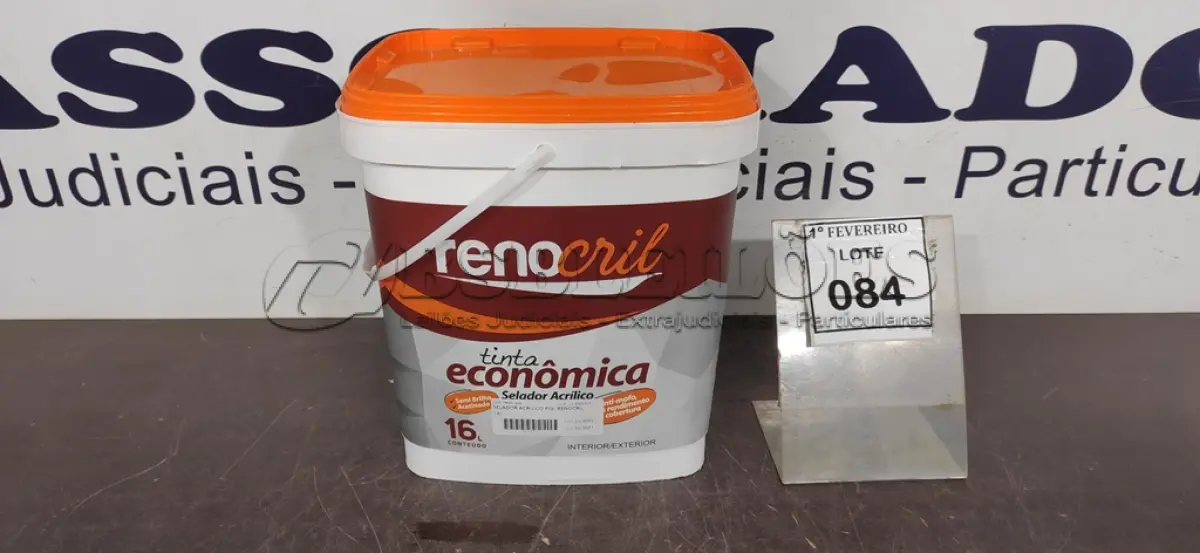 LOTE 084 - 01 BALDE DE SELADOR ACRÍLICO 16L INTERIOR/EXTERIOR MARCA RENOCRIL. (NO ESTADO) ATENÇÃO! FAZER A VISITAÇÃO ANTES DE ARREMATAR, NÃO SABEMOS SE FUNCIONA, LEILÃO NÃO TEM GARANTIA E NEM DEVOLUÇÃO, SUJEITO A POSSÍVEIS AVARIAS VISÍVEIS/OCULTAS E/OU AUSÊNCIA DE COMPONENTES.