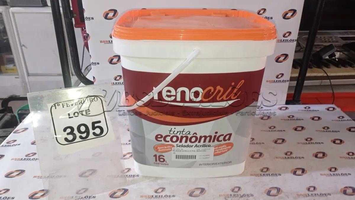 LOTE 395 - 01 BALDE DE SELADOR ACRÍLICO 16L INTERIOR/EXTERIOR MARCA RENOCRIL. (NO ESTADO) ATENÇÃO! FAZER A VISITAÇÃO ANTES DE ARREMATAR, NÃO SABEMOS SE FUNCIONA, LEILÃO NÃO TEM GARANTIA E NEM DEVOLUÇÃO, SUJEITO A POSSÍVEIS AVARIAS VISÍVEIS/OCULTAS E/OU AUSÊNCIA DE COMPONENTES.