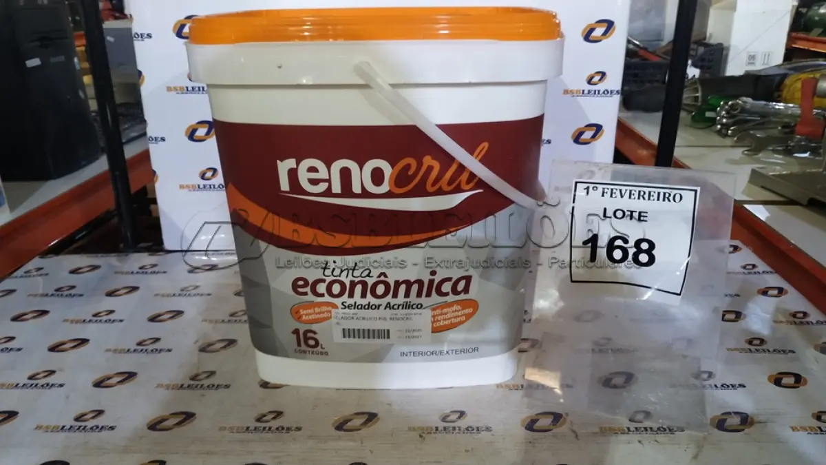 LOTE 168 - 01 BALDE DE SELADOR ACRÍLICO 16L INTERIOR/EXTERIOR MARCA RENOCRIL. (NO ESTADO) ATENÇÃO! FAZER A VISITAÇÃO ANTES DE ARREMATAR, NÃO SABEMOS SE FUNCIONA, LEILÃO NÃO TEM GARANTIA E NEM DEVOLUÇÃO, SUJEITO A POSSÍVEIS AVARIAS VISÍVEIS/OCULTAS E/OU AUSÊNCIA DE COMPONENTES.