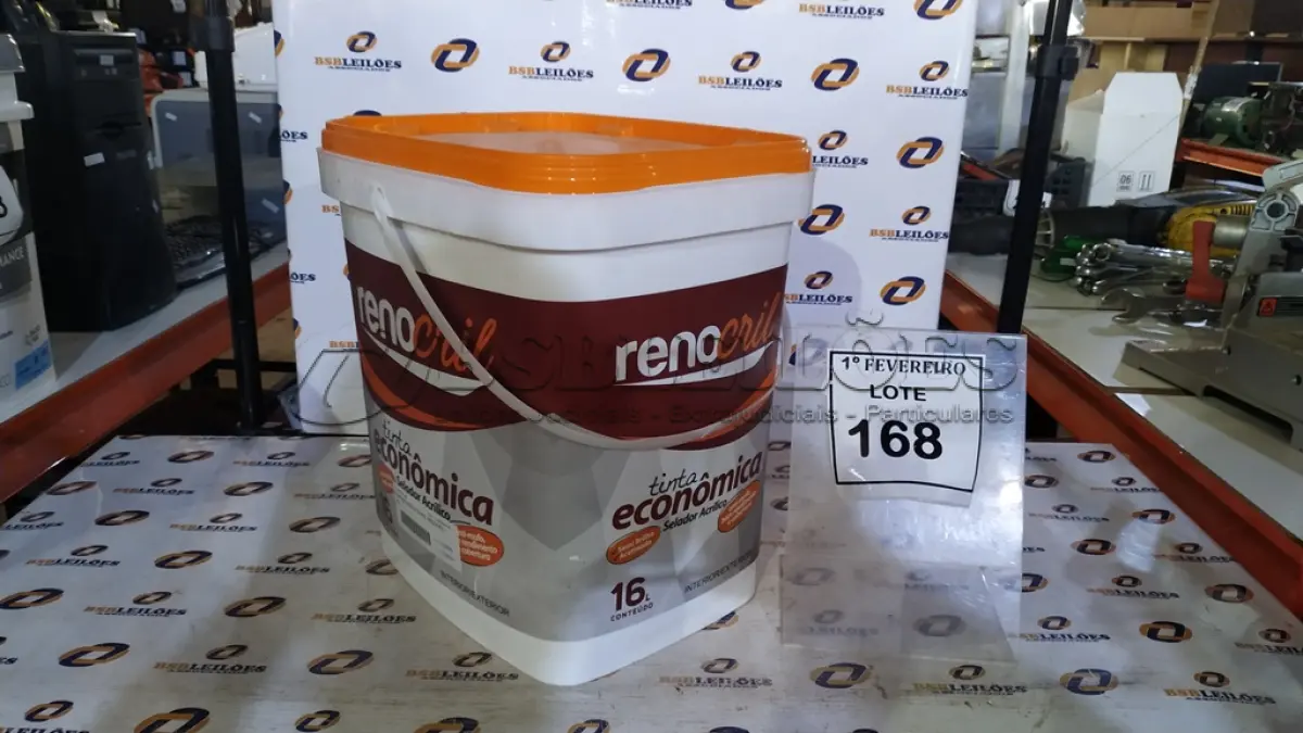 LOTE 168 - 01 BALDE DE SELADOR ACRÍLICO 16L INTERIOR/EXTERIOR MARCA RENOCRIL. (NO ESTADO) ATENÇÃO! FAZER A VISITAÇÃO ANTES DE ARREMATAR, NÃO SABEMOS SE FUNCIONA, LEILÃO NÃO TEM GARANTIA E NEM DEVOLUÇÃO, SUJEITO A POSSÍVEIS AVARIAS VISÍVEIS/OCULTAS E/OU AUSÊNCIA DE COMPONENTES.