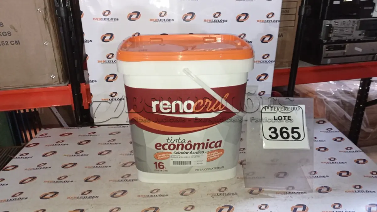 LOTE 365 - 01 BALDE DE SELADOR ACRÍLICO 16L INTERIOR/EXTERIOR MARCA RENOCRIL. (NO ESTADO) ATENÇÃO! FAZER A VISITAÇÃO ANTES DE ARREMATAR, NÃO SABEMOS SE FUNCIONA, LEILÃO NÃO TEM GARANTIA E NEM DEVOLUÇÃO, SUJEITO A POSSÍVEIS AVARIAS VISÍVEIS/OCULTAS E/OU AUSÊNCIA DE COMPONENTES.