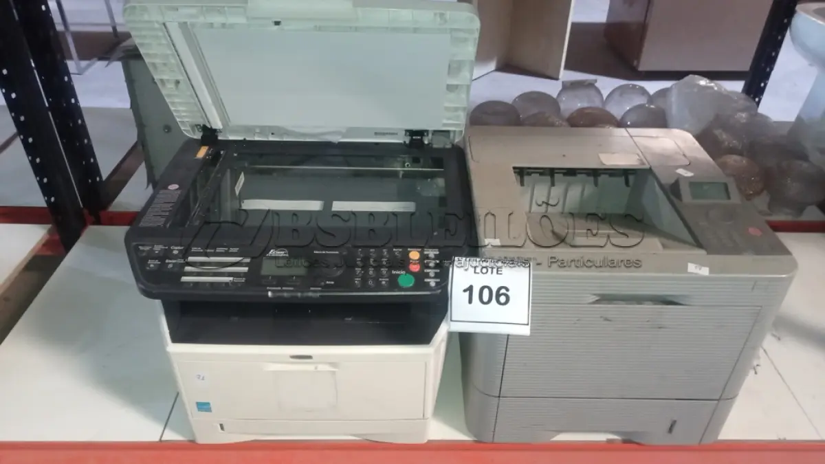 LOTE 106 - 01 IMPRESSORA MULTIFUNCIONAL MODELO FS-1035MFP/L MARCA KYOCERA E 01 IMPRESSORA MODELO ML-4510ND MARCA SAMSUNG. (NO ESTADO) ATENÇÃO! FAZER A VISITAÇÃO ANTES DE ARREMATAR, NÃO SABEMOS SE FUNCIONA, LEILÃO NÃO TEM GARANTIA E NEM DEVOLUÇÃO, SUJEITO A POSSÍVEIS AVARIAS VISÍVEIS/OCULTAS E/OU AUSÊNCIA DE COMPONENTES.