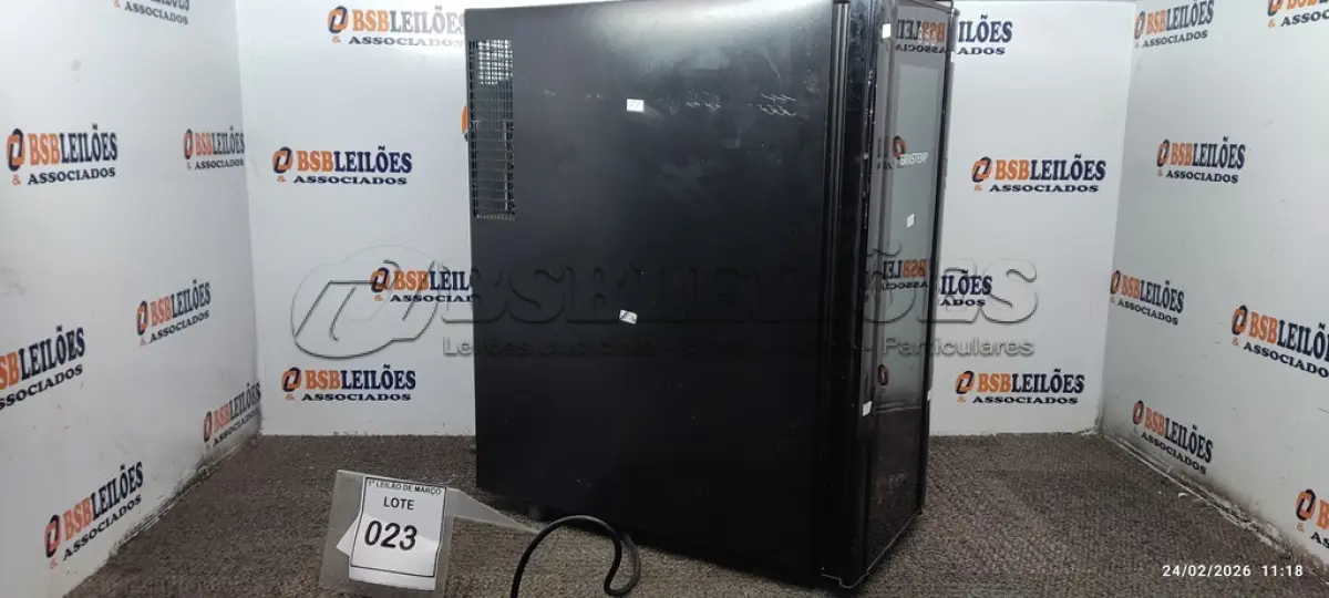 LOTE 023 - 01 ADEGA 127V MARCA BRASTEMP. (NO ESTADO) ATENÇÃO! FAZER A VISITAÇÃO ANTES DE ARREMATAR, NÃO SABEMOS SE FUNCIONA, LEILÃO NÃO TEM GARANTIA E NEM DEVOLUÇÃO, SUJEITO A POSSÍVEIS AVARIAS VISÍVEIS/OCULTAS E/OU AUSÊNCIA DE COMPONENTES.