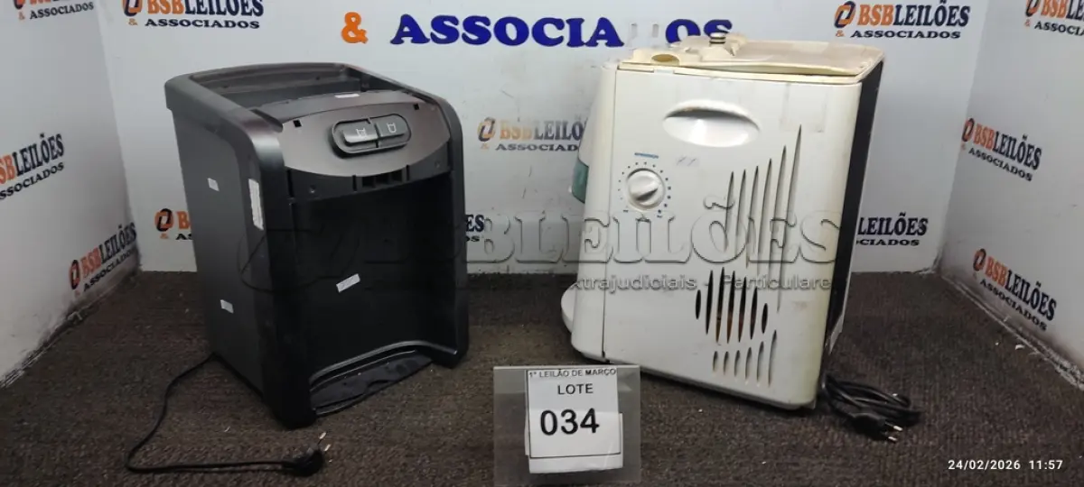 LOTE 034 - 02 PURIFICADORES DE ÁGUA MARCAS CONSUL E LATINA. (NO ESTADO) ATENÇÃO! FAZER A VISITAÇÃO ANTES DE ARREMATAR, NÃO SABEMOS SE FUNCIONA, LEILÃO NÃO TEM GARANTIA E NEM DEVOLUÇÃO, SUJEITO A POSSÍVEIS AVARIAS VISÍVEIS/OCULTAS E/OU AUSÊNCIA DE COMPONENTES.