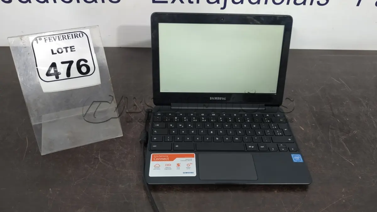 LOTE 476 - 01 NOTEBOOK 16GB MEMÓRIA 2GB LINHA CONNECT MARCA SAMSUNG SEM FONTE. (NO ESTADO) ATENÇÃO! FAZER A VISITAÇÃO ANTES DE ARREMATAR, NÃO SABEMOS SE FUNCIONA, LEILÃO NÃO TEM GARANTIA E NEM DEVOLUÇÃO, SUJEITO A POSSÍVEIS AVARIAS VISÍVEIS/OCULTAS E/OU AUSÊNCIA DE COMPONENTES.
