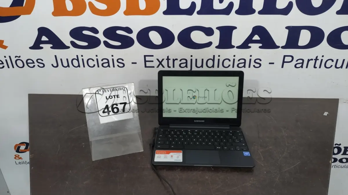 LOTE 467 - 01 NOTEBOOK 16GB MEMÓRIA 2GB LINHA CONNECT MARCA SAMSUNG SEM FONTE. (NO ESTADO) ATENÇÃO! FAZER A VISITAÇÃO ANTES DE ARREMATAR, NÃO SABEMOS SE FUNCIONA, LEILÃO NÃO TEM GARANTIA E NEM DEVOLUÇÃO, SUJEITO A POSSÍVEIS AVARIAS VISÍVEIS/OCULTAS E/OU AUSÊNCIA DE COMPONENTES.