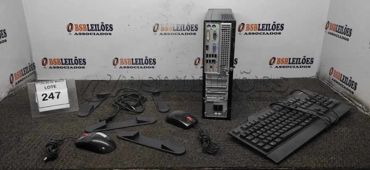 LOTE 247 - 01 CPU INFORWAY 4GB HD 500, 01 MOUSE, 01 TECLADO, 01BASE DE CPU, 01 CABO DE FORÇA. (NO ESTADO) ATENÇÃO! FAZER A VISITAÇÃO ANTES DE ARREMATAR, NÃO SABEMOS SE FUNCIONA. LEILÃO NÃO TEM GARANTIA E NEM DEVOLUÇÃO, SUJEITO A POSSÍVEIS AVARIAS VISÍVEIS/OCULTAS E/OU AUSÊNCIA DE COMPONENTES.