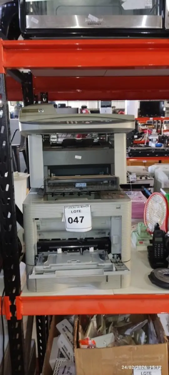 LOTE 047 - 01 IMPRESSORA MULTIFUNCIONAL MARCA HP E 01 IMPRESSORA MARCA SAMSUNG. (NO ESTADO) ATENÇÃO! FAZER A VISITAÇÃO ANTES DE ARREMATAR, NÃO SABEMOS SE FUNCIONA, LEILÃO NÃO TEM GARANTIA E NEM DEVOLUÇÃO, SUJEITO A POSSÍVEIS AVARIAS VISÍVEIS/OCULTAS E/OU AUSÊNCIA DE COMPONENTES.