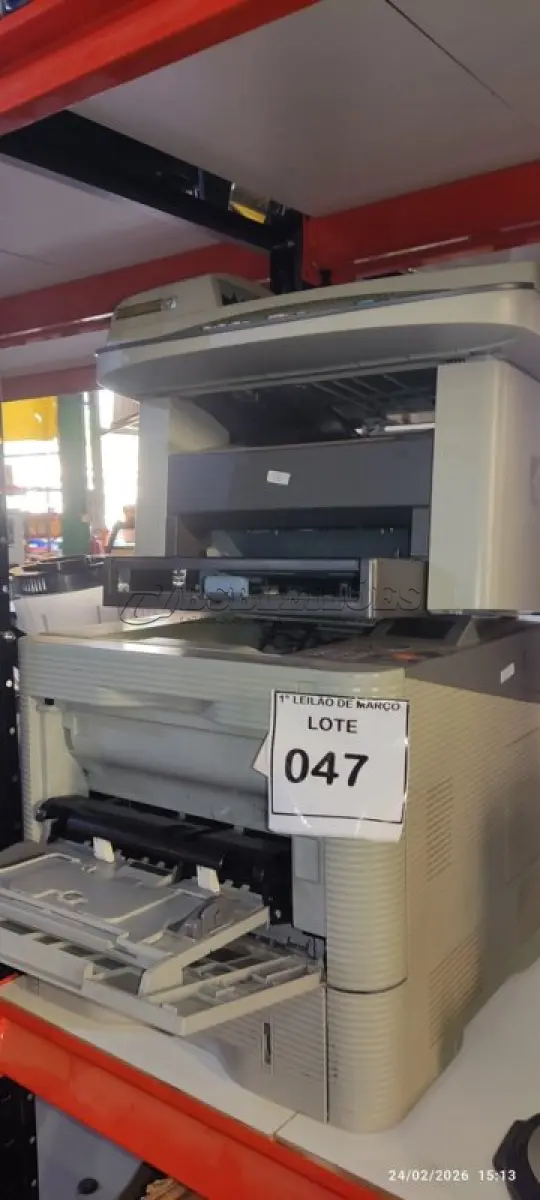 LOTE 047 - 01 IMPRESSORA MULTIFUNCIONAL MARCA HP E 01 IMPRESSORA MARCA SAMSUNG. (NO ESTADO) ATENÇÃO! FAZER A VISITAÇÃO ANTES DE ARREMATAR, NÃO SABEMOS SE FUNCIONA, LEILÃO NÃO TEM GARANTIA E NEM DEVOLUÇÃO, SUJEITO A POSSÍVEIS AVARIAS VISÍVEIS/OCULTAS E/OU AUSÊNCIA DE COMPONENTES.