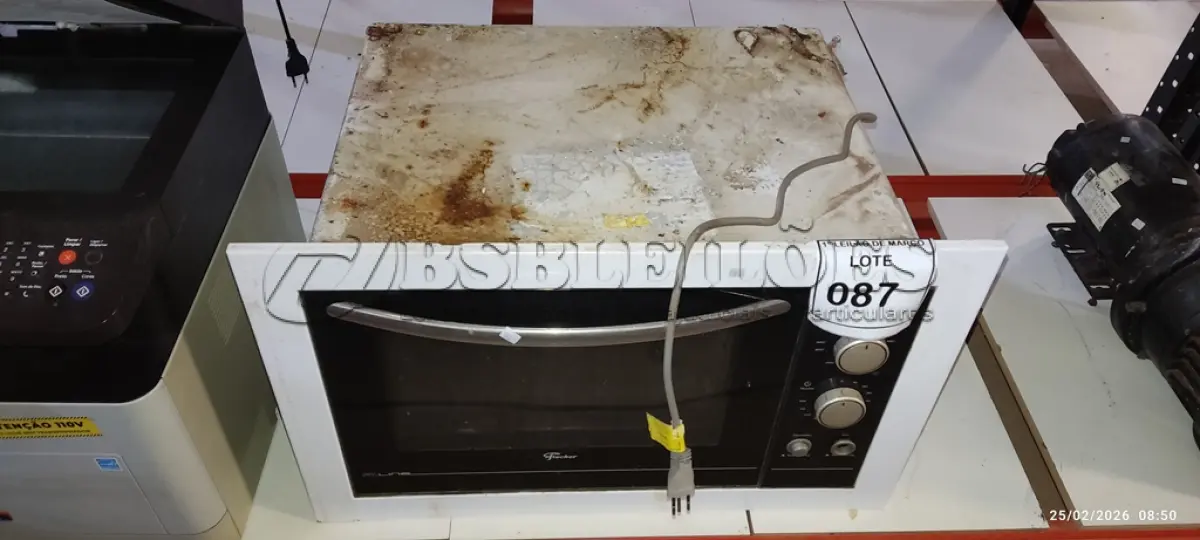 LOTE 087 - 01 FORNO DE EMBUTIR 220V MARCA FISCHER. (NO ESTADO) ATENÇÃO! FAZER A VISITAÇÃO ANTES DE ARREMATAR, NÃO SABEMOS SE FUNCIONA, LEILÃO NÃO TEM GARANTIA E NEM DEVOLUÇÃO, SUJEITO A POSSÍVEIS AVARIAS VISÍVEIS/OCULTAS E/OU AUSÊNCIA DE COMPONENTES.