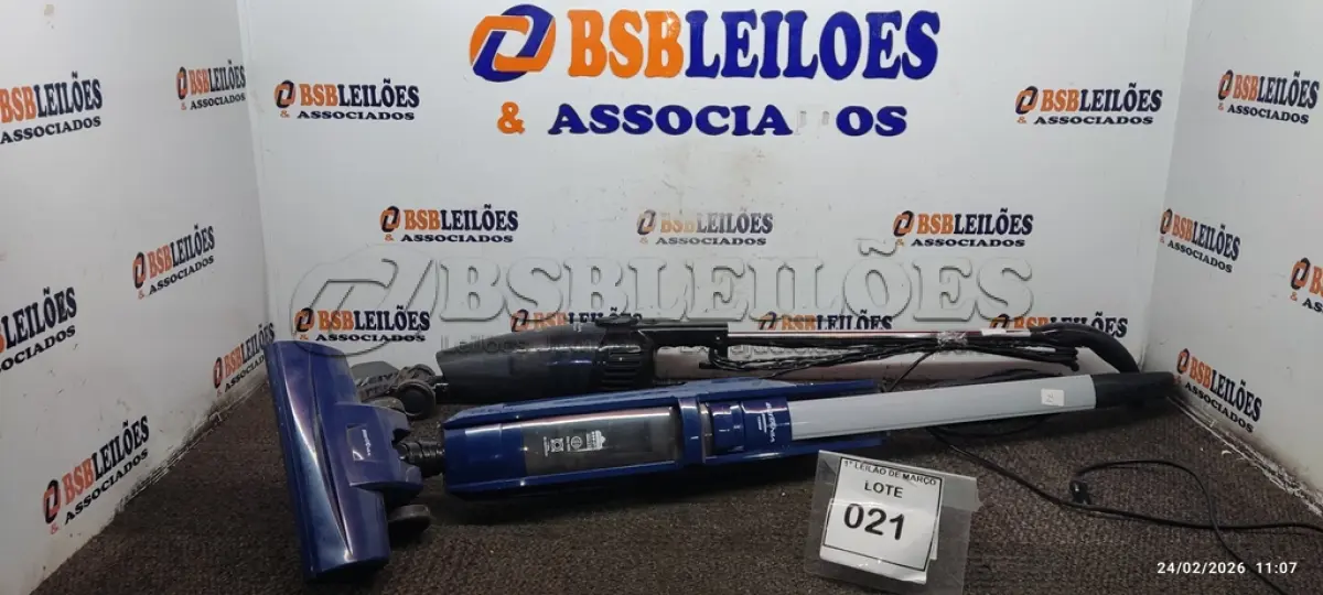LOTE 021 - 02 ASPIRADORES DE PÓ 220V MARCA BRITÂNIA. (NO ESTADO) ATENÇÃO! FAZER A VISITAÇÃO ANTES DE ARREMATAR, NÃO SABEMOS SE FUNCIONA, LEILÃO NÃO TEM GARANTIA E NEM DEVOLUÇÃO, SUJEITO A POSSÍVEIS AVARIAS VISÍVEIS/OCULTAS E/OU AUSÊNCIA DE COMPONENTES.