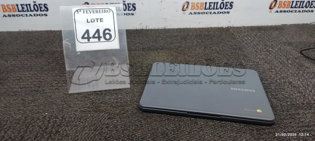 LOTE 446 - 01 NOTEBOOK 16GB MEMÓRIA 2GB LINHA CONNECT MARCA SAMSUNG SEM FONTE. (NO ESTADO) ATENÇÃO! FAZER A VISITAÇÃO ANTES DE ARREMATAR, NÃO SABEMOS SE FUNCIONA, LEILÃO NÃO TEM GARANTIA E NEM DEVOLUÇÃO, SUJEITO A POSSÍVEIS AVARIAS VISÍVEIS/OCULTAS E/OU AUSÊNCIA DE COMPONENTES.