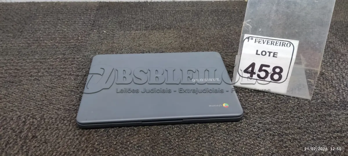 LOTE 458 - 01 NOTEBOOK 16GB MEMÓRIA 2GB LINHA CONNECT MARCA SAMSUNG SEM FONTE. (NO ESTADO) ATENÇÃO! FAZER A VISITAÇÃO ANTES DE ARREMATAR, NÃO SABEMOS SE FUNCIONA, LEILÃO NÃO TEM GARANTIA E NEM DEVOLUÇÃO, SUJEITO A POSSÍVEIS AVARIAS VISÍVEIS/OCULTAS E/OU AUSÊNCIA DE COMPONENTES.