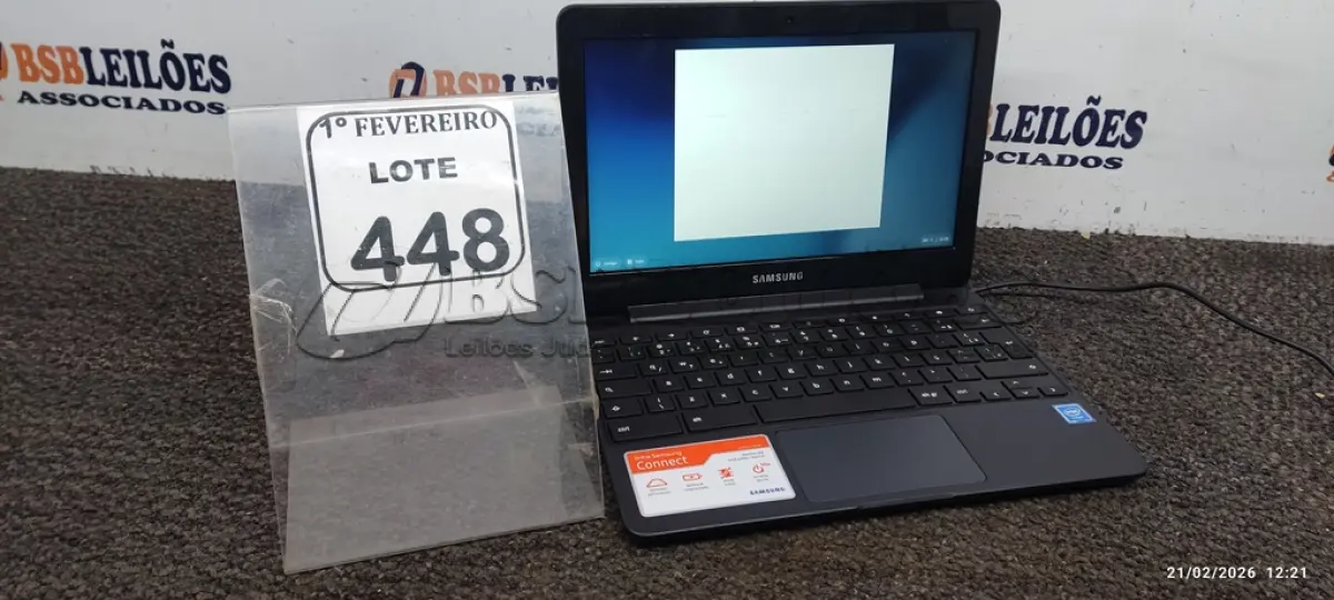 LOTE 448 - 01 NOTEBOOK 16GB MEMÓRIA 2GB LINHA CONNECT MARCA SAMSUNG SEM FONTE. (NO ESTADO) ATENÇÃO! FAZER A VISITAÇÃO ANTES DE ARREMATAR, NÃO SABEMOS SE FUNCIONA, LEILÃO NÃO TEM GARANTIA E NEM DEVOLUÇÃO, SUJEITO A POSSÍVEIS AVARIAS VISÍVEIS/OCULTAS E/OU AUSÊNCIA DE COMPONENTES.