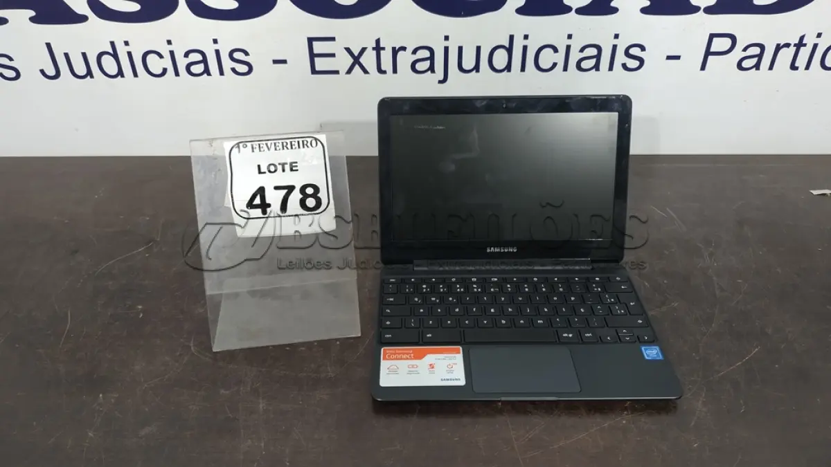 LOTE 478 - 01 NOTEBOOK 16GB MEMÓRIA 2GB LINHA CONNECT MARCA SAMSUNG SEM FONTE. (NO ESTADO) ATENÇÃO! FAZER A VISITAÇÃO ANTES DE ARREMATAR, NÃO SABEMOS SE FUNCIONA, LEILÃO NÃO TEM GARANTIA E NEM DEVOLUÇÃO, SUJEITO A POSSÍVEIS AVARIAS VISÍVEIS/OCULTAS E/OU AUSÊNCIA DE COMPONENTES.