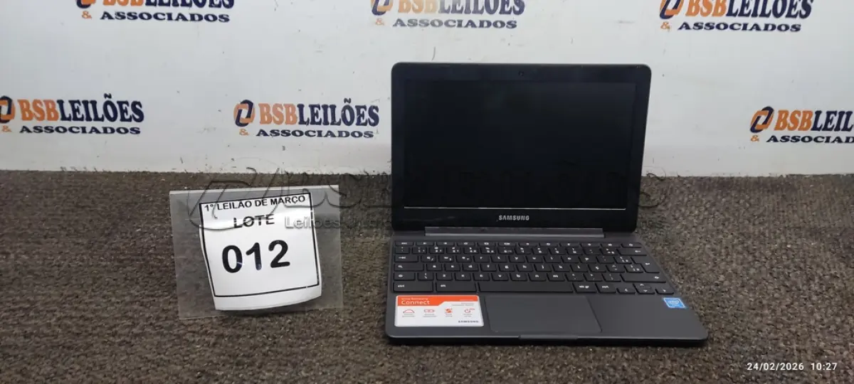 LOTE 012 - 01 NOTEBOOK 16GB MEMORIA 2GB LINHA CONNECT MARCA SAMSUNG SEM FONTE. (NO ESTADO) ATENÇÃO! FAZER A VISITAÇÃO ANTES DE ARREMATAR, NÃO SABEMOS SE FUNCIONA, LEILÃO NÃO TEM GARANTIA E NEM DEVOLUÇÃO, SUJEITO A POSSÍVEIS AVARIAS VISÍVEIS/OCULTAS E/OU AUSÊNCIA DE COMPONENTES.
