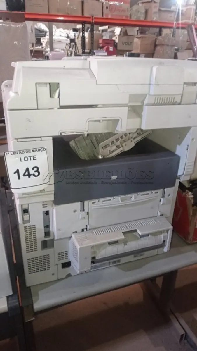 LOTE 143 - 01 IMPRESSORA MULTIFUNCIONAL MODELO MC780 MARCA OKI. (NO ESTADO) ATENÇÃO! FAZER A VISITAÇÃO ANTES DE ARREMATAR, NÃO SABEMOS SE FUNCIONA, LEILÃO NÃO TEM GARANTIA E NEM DEVOLUÇÃO, SUJEITO A POSSÍVEIS AVARIAS VISÍVEIS/OCULTAS E/OU AUSÊNCIA DE COMPONENTES.
