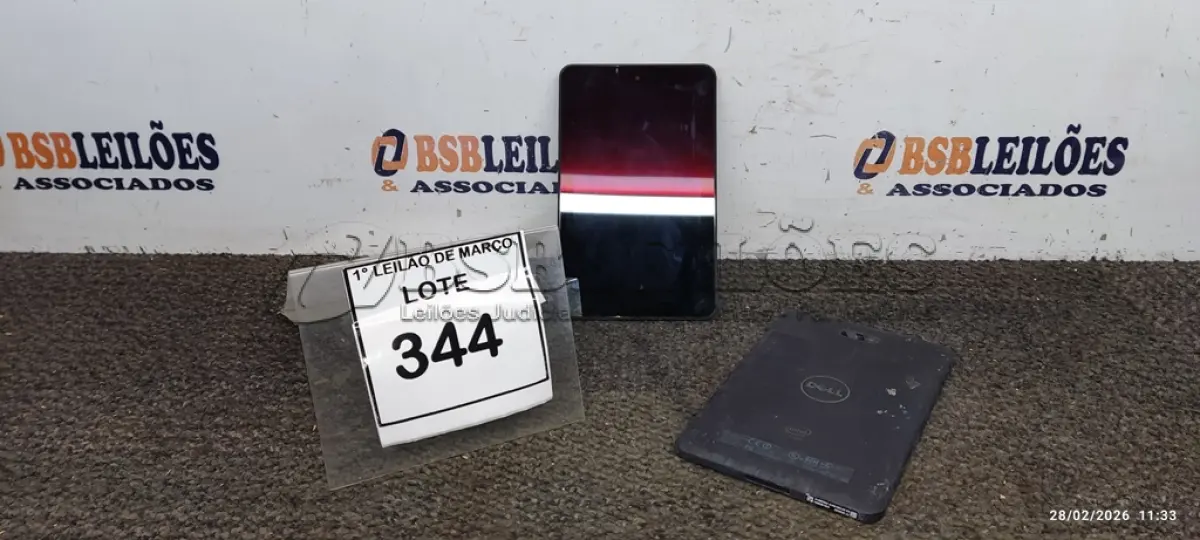 LOTE 344 - 02 TABLETS MARCA DELL SEM CARREGADOR. (NO ESTADO) ATENÇÃO! FAZER A VISITAÇÃO ANTES DE ARREMATAR, NÃO SABEMOS SE FUNCIONA, LEILÃO NÃO TEM GARANTIA E NEM DEVOLUÇÃO, SUJEITO A POSSÍVEIS AVARIAS VISÍVEIS/OCULTAS E/OU AUSÊNCIA DE COMPONENTES.