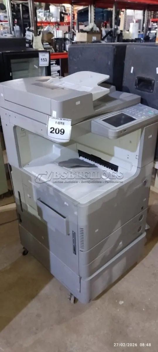LOTE 209 - 01 COPIADORA MODELO C2230 MARCA CANON. (NO ESTADO) ATENÇÃO! FAZER A VISITAÇÃO ANTES DE ARREMATAR, NÃO SABEMOS SE FUNCIONA, LEILÃO NÃO TEM GARANTIA E NEM DEVOLUÇÃO, SUJEITO A POSSÍVEIS AVARIAS VISÍVEIS/OCULTAS E/OU AUSÊNCIA DE COMPONENTES.